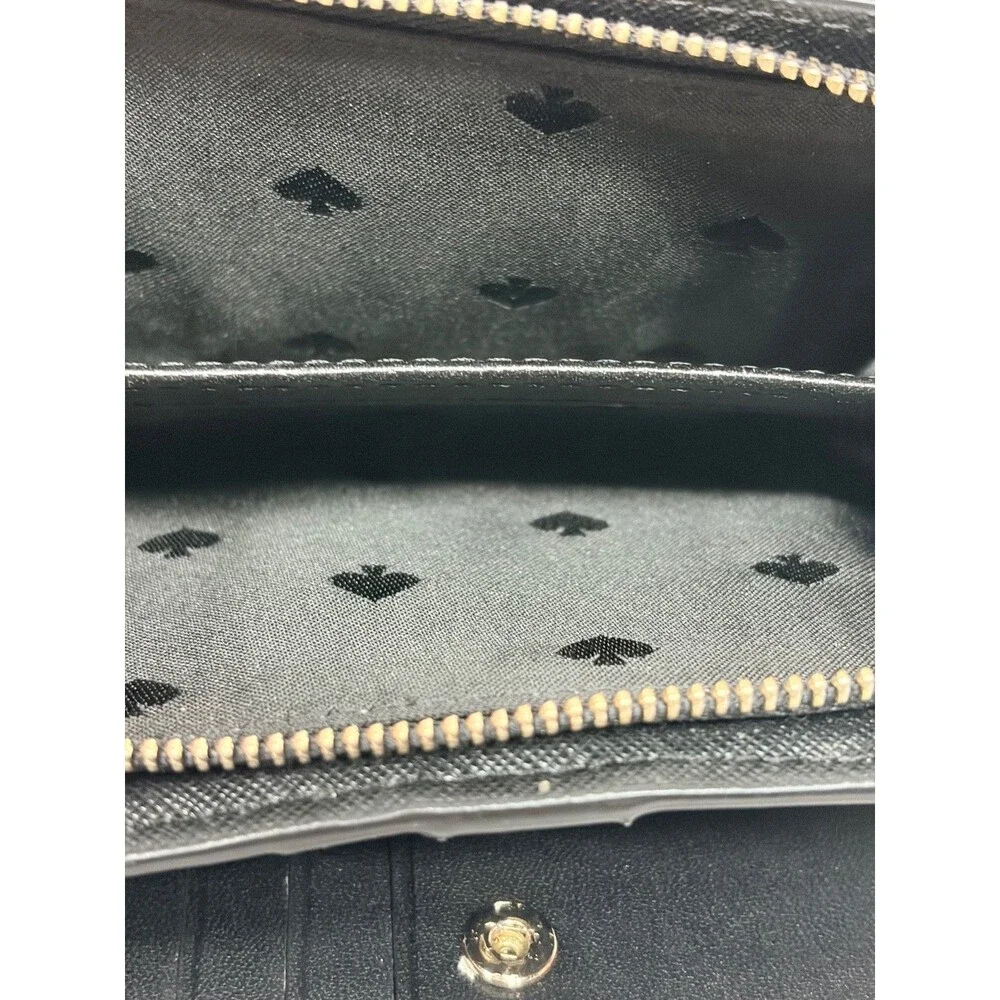 Kate Spade Saffiano Leather Compact Bifold Wallet w/ Zip-Around Coin Compartment